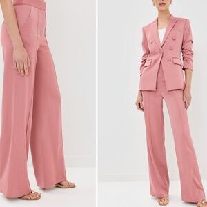 Veronica Beard  Edia Satin Straight-Leg Pants